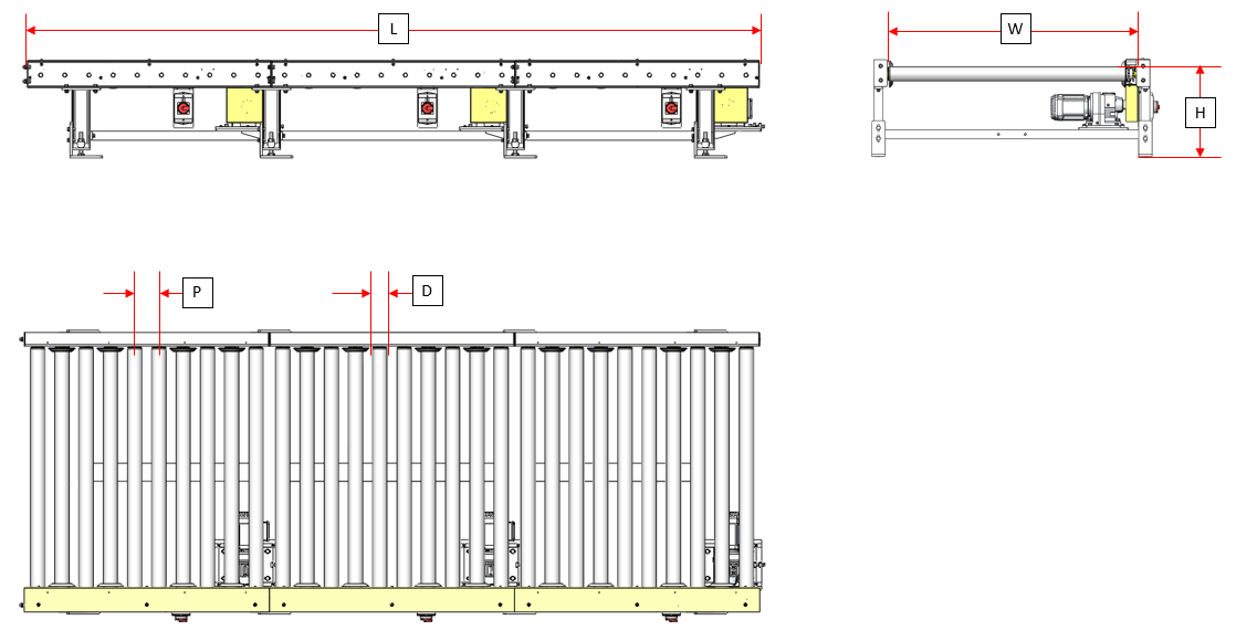 Pallet Conveyor — machine structure drawing