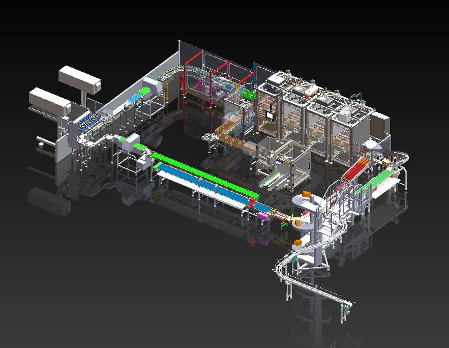 Automatic Case Packing Line